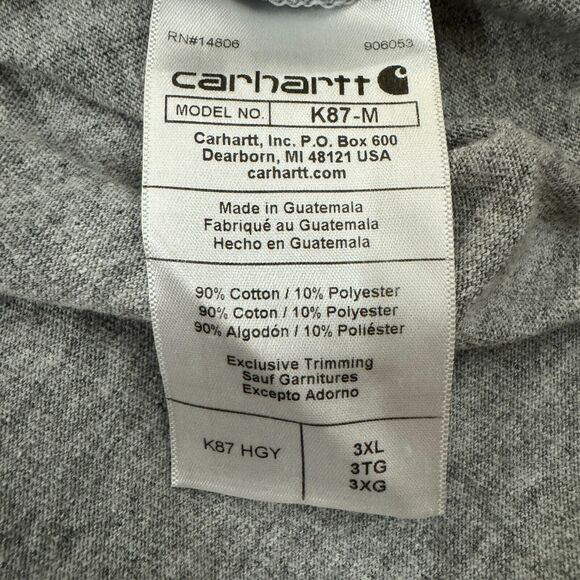 Carhartt Men's Sz 3XL Loose Fit Short Sleeve Heavy Weight Pocket T Shirt NWOT - Picture 10 of 13